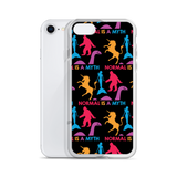 Normal is a Myth (Bigfoot, Mermaid, Unicorn & Loch Ness Monster Pattern) iPhone Case
