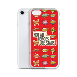 Not All Heroes Use Stairs (iPhone Case) Comic Book Speech Bubbles Pattern