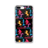 Normal is a Myth (Bigfoot, Mermaid, Unicorn & Loch Ness Monster Pattern) iPhone Case