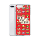 Not All Heroes Use Stairs (iPhone Case) Comic Book Speech Bubbles Pattern