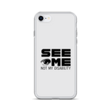 See Me Not My Disability (Halftone) iPhone Case