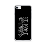 See People, Not Labels (Black iPhone Case)