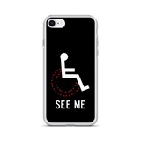 See Me (Not My Disability) Black iPhone Case Unisex
