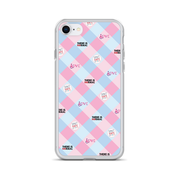 Disability Themed Small Patchwork  iPhone Case) Pastel Colors