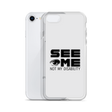 See Me Not My Disability (Halftone) iPhone Case