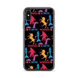 Normal is a Myth (Bigfoot, Mermaid, Unicorn & Loch Ness Monster Pattern) iPhone Case