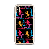 Normal is a Myth (Bigfoot, Mermaid, Unicorn & Loch Ness Monster Pattern) iPhone Case