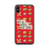 Not All Heroes Use Stairs (iPhone Case) Comic Book Speech Bubbles Pattern