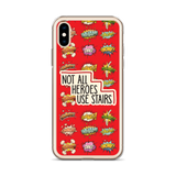 Not All Heroes Use Stairs (iPhone Case) Comic Book Speech Bubbles Pattern