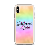 Different Does Not Equal Less (As Seen on Netflix's Raising Dion) Colorful iPhone Case