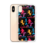 Normal is a Myth (Bigfoot, Mermaid, Unicorn & Loch Ness Monster Pattern) iPhone Case