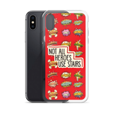 Not All Heroes Use Stairs (iPhone Case) Comic Book Speech Bubbles Pattern