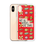 Not All Heroes Use Stairs (iPhone Case) Comic Book Speech Bubbles Pattern