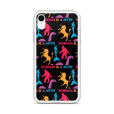 Normal is a Myth (Bigfoot, Mermaid, Unicorn & Loch Ness Monster Pattern) iPhone Case