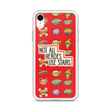 Not All Heroes Use Stairs (iPhone Case) Comic Book Speech Bubbles Pattern