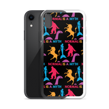 Normal is a Myth (Bigfoot, Mermaid, Unicorn & Loch Ness Monster Pattern) iPhone Case