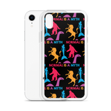 Normal is a Myth (Bigfoot, Mermaid, Unicorn & Loch Ness Monster Pattern) iPhone Case