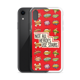 Not All Heroes Use Stairs (iPhone Case) Comic Book Speech Bubbles Pattern