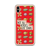 Not All Heroes Use Stairs (iPhone Case) Comic Book Speech Bubbles Pattern