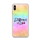 Different Does Not Equal Less (As Seen on Netflix's Raising Dion) Colorful iPhone Case