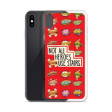 Not All Heroes Use Stairs (iPhone Case) Comic Book Speech Bubbles Pattern