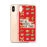 Not All Heroes Use Stairs (iPhone Case) Comic Book Speech Bubbles Pattern