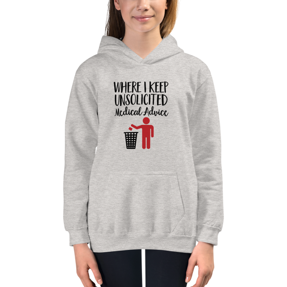 Unsolicited Medical Advice (Unisex Kid's Hoodie) Standing Version