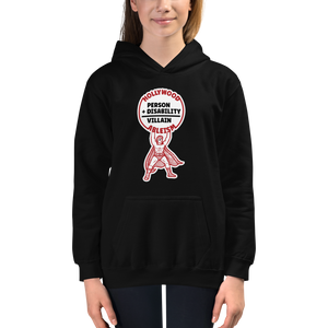 Hollywood Ableism: Person + Disability = Villain (Kids Hoodie)