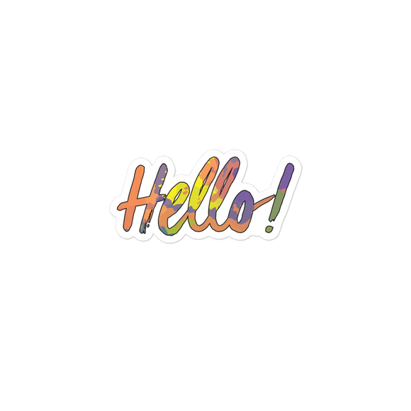 Hello Friend Sticker Hello! (Friendly) Sticker – Sammi Haney’s DisabilityShirts.com