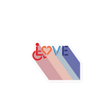 Love for the Disability Community (Rainbow Shadow) Sticker