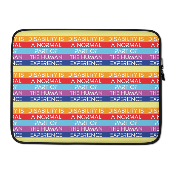 Disability is a Normal Part of the Human Experience (Pattern) Laptop Sleeve