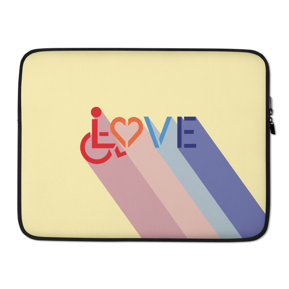 Love for the Disability Community (Rainbow Shadow) Laptop Sleeve