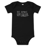 baby onesie babysuit bodysuit See people not labels label disability special needs awareness diversity wheelchair inclusion inclusivity acceptance