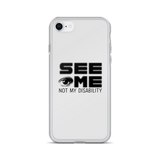 See Me Not My Disability (Halftone) iPhone Case