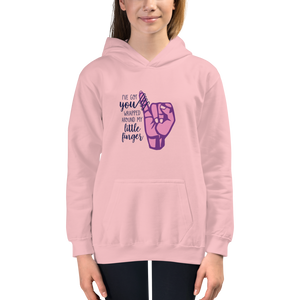 kid's hoodie I’ve got you wrapped around my little finger spoiled sassy cute charming daddy’s little girl sammi haney cutesy girly sass