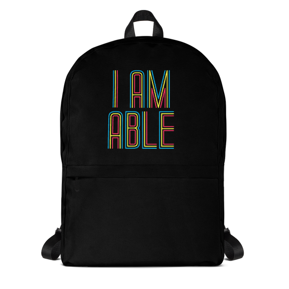school backpack I am Able abled ability abilities differently abled differently-abled able-bodied disabilities people disability disabled wheelchair