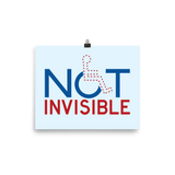 poster not invisible disabled disability special needs visible awareness diversity wheelchair inclusion inclusivity impaired acceptance