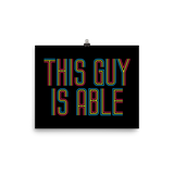 men's poster This Guy is Able abled ability abilities differently abled able-bodied disabilities men man disability disabled wheelchair