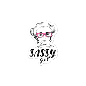 sticker Sassy Girl Sammi Haney Esperanza Netflix Raising Dion fan sassy wheelchair pink glasses sass sassy disability osteogenesis imperfecta OI