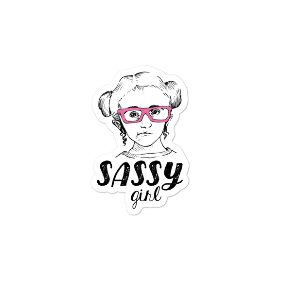 sticker Sassy Girl Sammi Haney Esperanza Netflix Raising Dion fan sassy wheelchair pink glasses sass sassy disability osteogenesis imperfecta OI