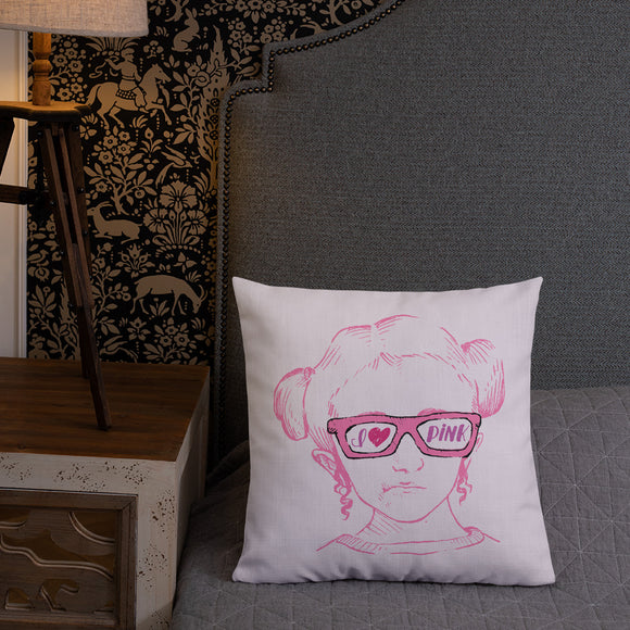 I Love Pink (Esperanza - Raising Dion) Pillow 20x12 or 18x18