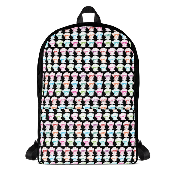 backpack school print all over Different Colored Faces of Sammi Haney Esperanza Netflix Raising Dion fan sassy wheelchair pink glasses disability osteogenesis imperfecta OI