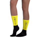 Different Does Not Equal Less (As Seen on Netflix's Raising Dion) Yellow Socks with Digital Glitter