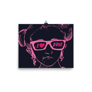 poster I love Pink pink glasses love luv heart Raising Dion Esperanza fan Netflix Sammi Haney