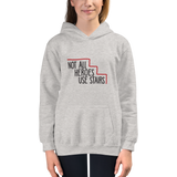 kid's hoodie Not All Heroes Use Stairs hero role model super star ableism disability rights inclusion wheelchair disability inclusive disabilities