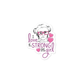 Sticker I love this strong little girl Sammi Haney Fan Esperanza Netflix Raising Dion strong little wheelchair pink glasses disability osteogenesis imperfecta