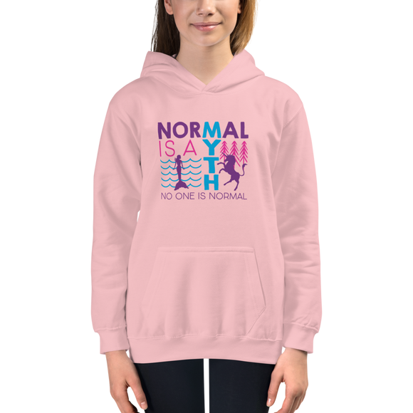 Normal is a Myth (Mermaid & Unicorn) Kid's Hoodie