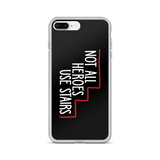Not All Heroes Use Stairs (Black iPhone Case)