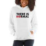 There is No Normal (Text Only Design) Grey/White Hoodie