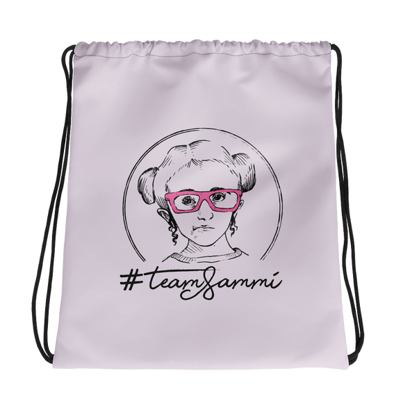 drawstring bag #teamsammi, #sammihaney Raising Dion Esperanza Netflix Sammi Haney fan wheelchair pink glasses disability osteogenesis imperfecta OI